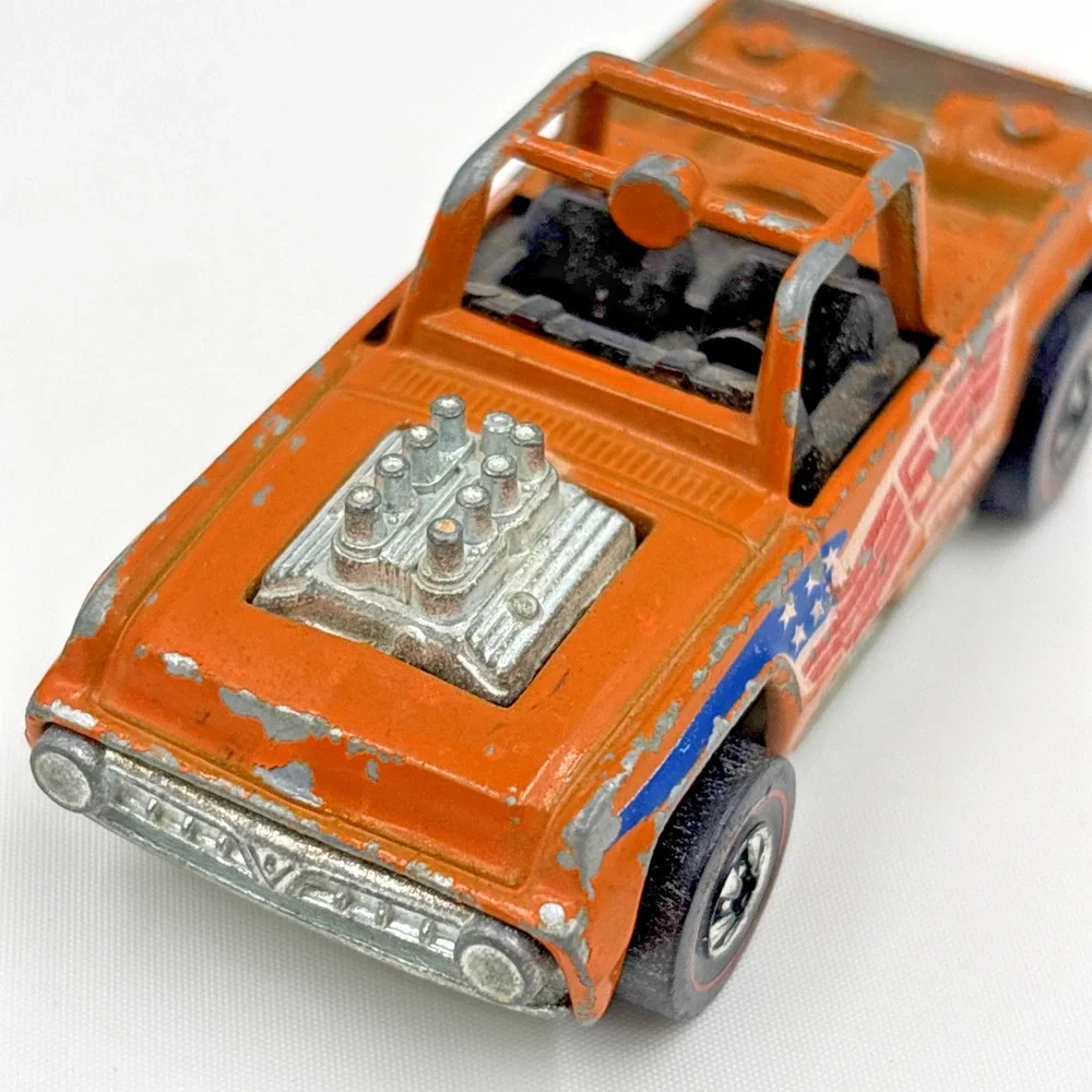 Vintage Redlines Hotwheels Baja Bruiser 1973 Mattel Inc. Hong Kong Orange